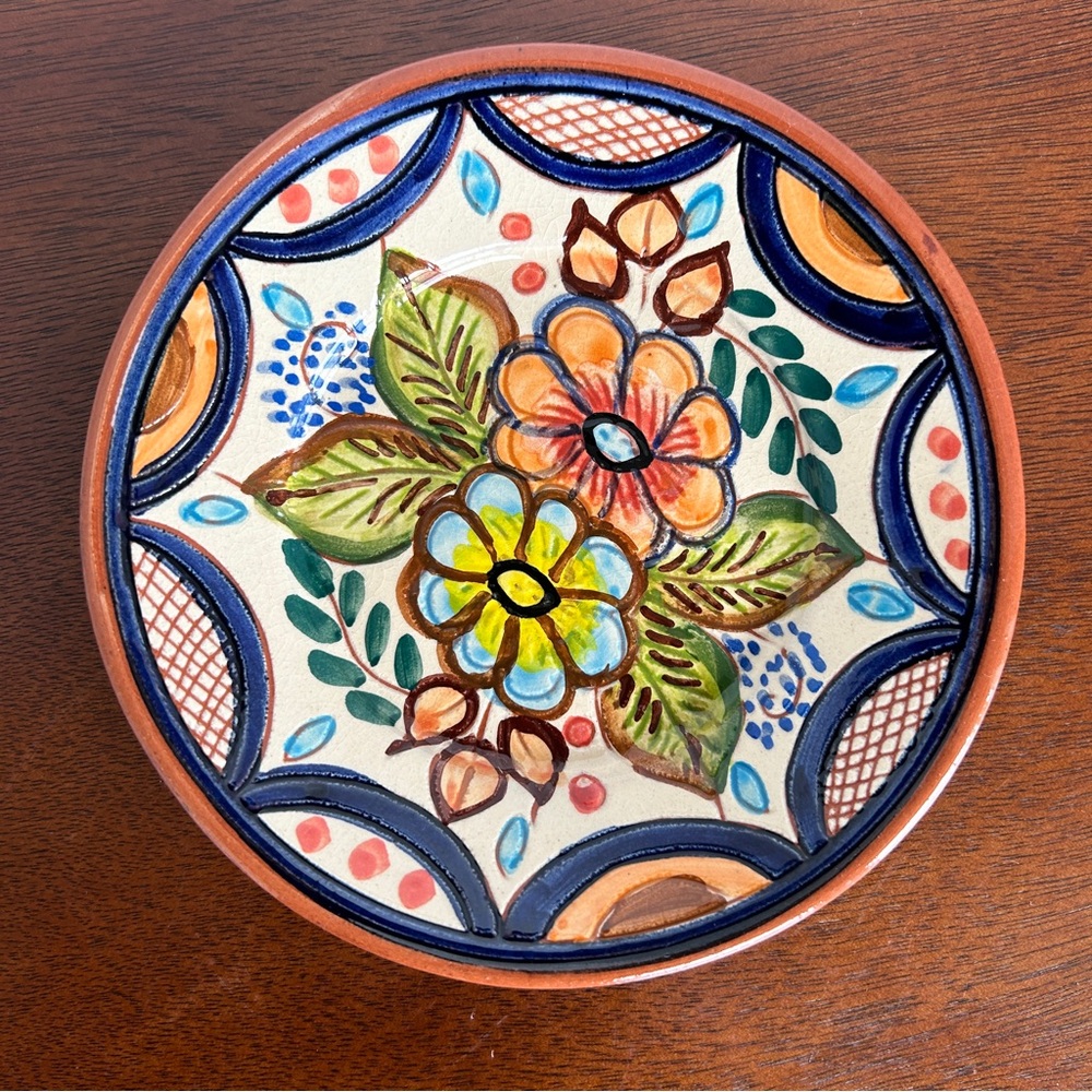 Terracotta/Red Clay Pottery Decorative Plate Portugal Olaria Carrilho Lopes